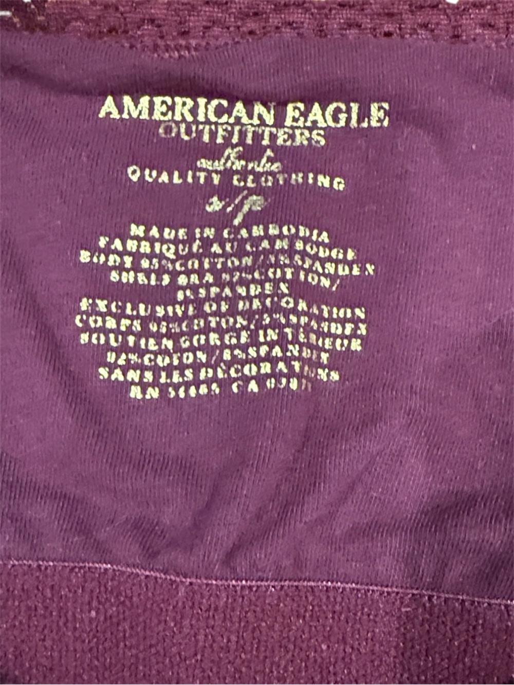 American Eagle Outfitters Burgundy Polka Dot Lace Trim Cami - Picture 7 of 10